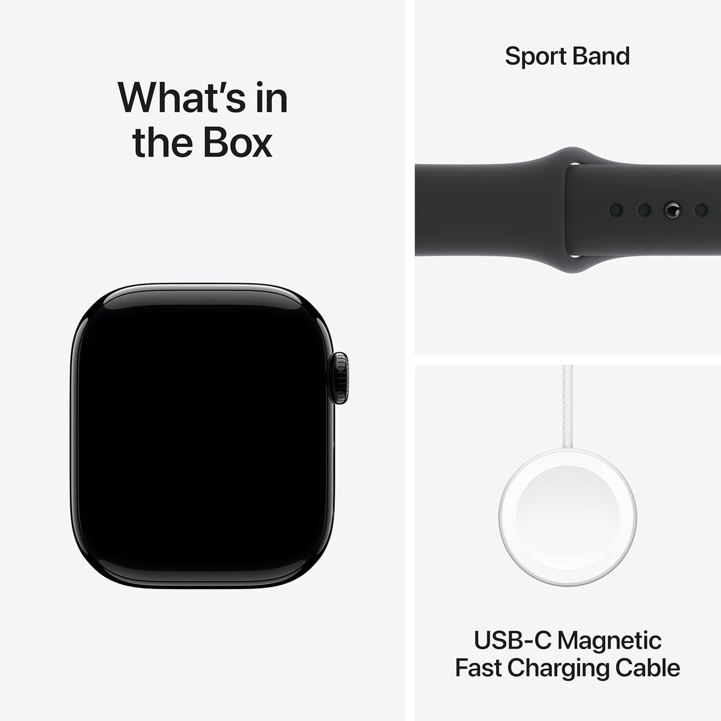Apple Watch Series 10 GPS 46mm Jet Black Aluminium Case with Black Sport Band