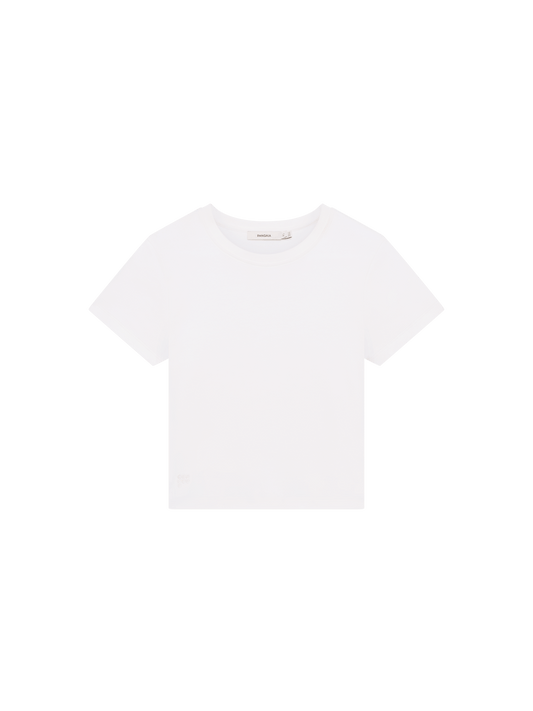 Womens Cropped T-Shirt—Off-White