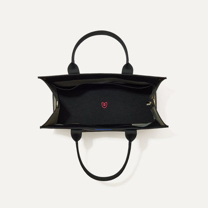 The Classic Tote - Black Herringbone