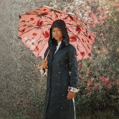 Eleanor Navy Quilted Waterproof Coat