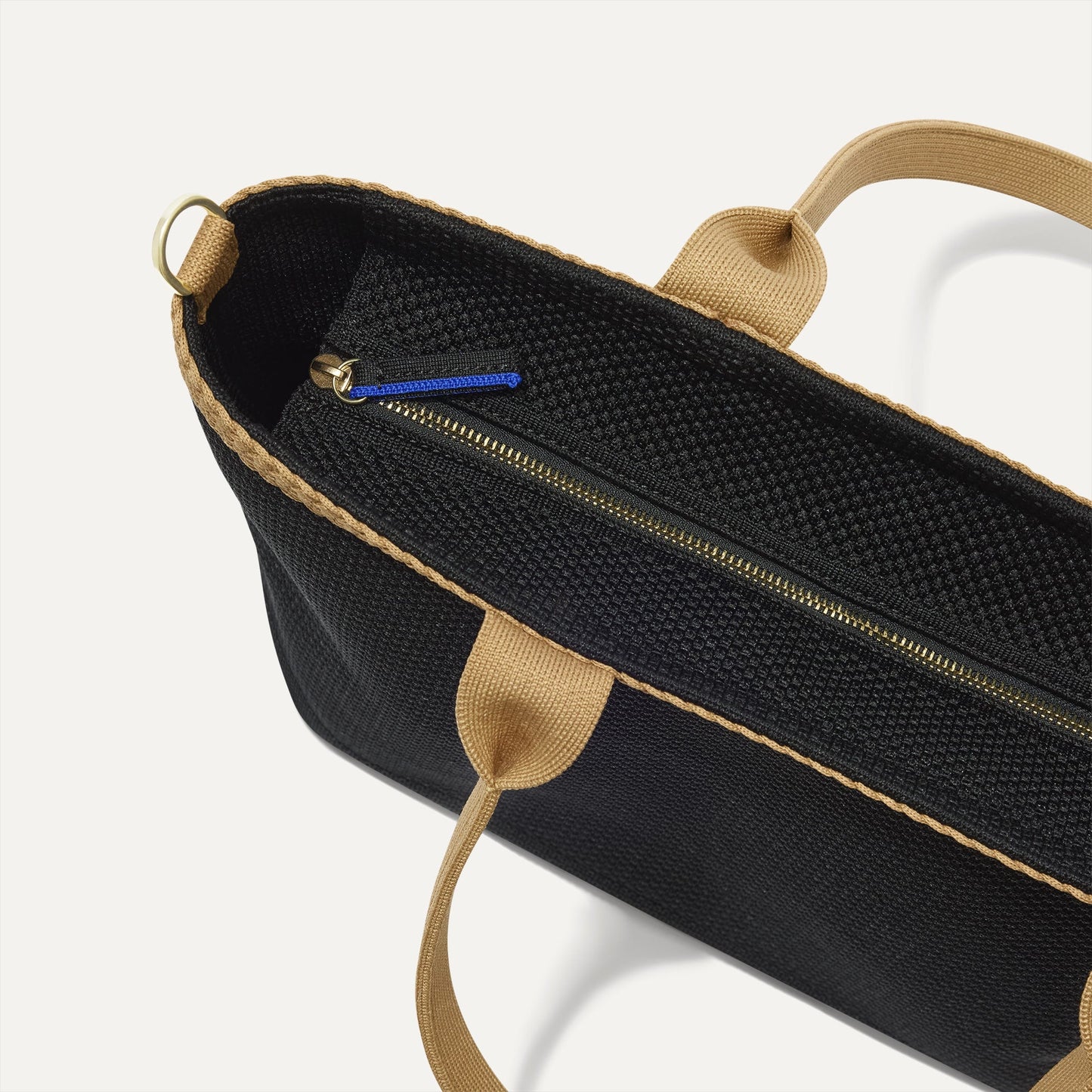 The Lightweight Zip Tote - Black Espresso Open-Knit