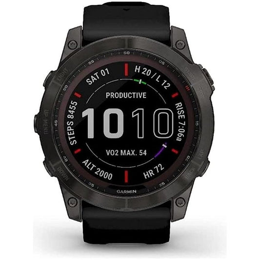 Garmin fēnix 7X Solar 51mm Multisport GPS Smartwatch - Solar Charging, Advanced Health & Training Features, Touchscreen & Buttons, Up to 37 Days Battery Life, Ultratough Design - Black