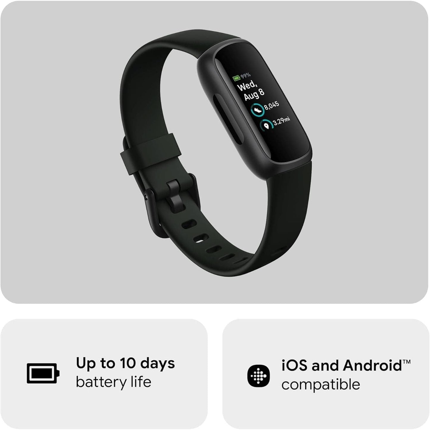 Google Fitbit Inspire 3 Activity Tracker – 6-Month Premium Membership, 10 Days Battery Life, Daily Readiness Score