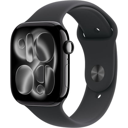 Apple Watch Series 11 GPS 46mm – Jet Black with Sport Band (M/L)