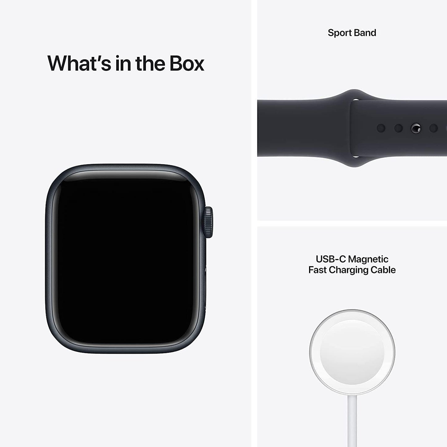 Apple Watch Series 7 (GPS + Cellular, 45mm) - Midnight Aluminium Case with Midnight Sport Band - Regular