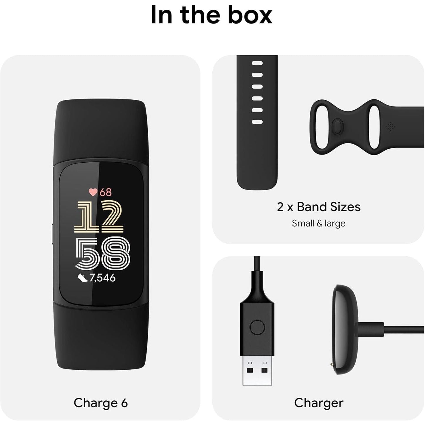 Fitbit Charge 6 Fitness Tracker - Obsidian