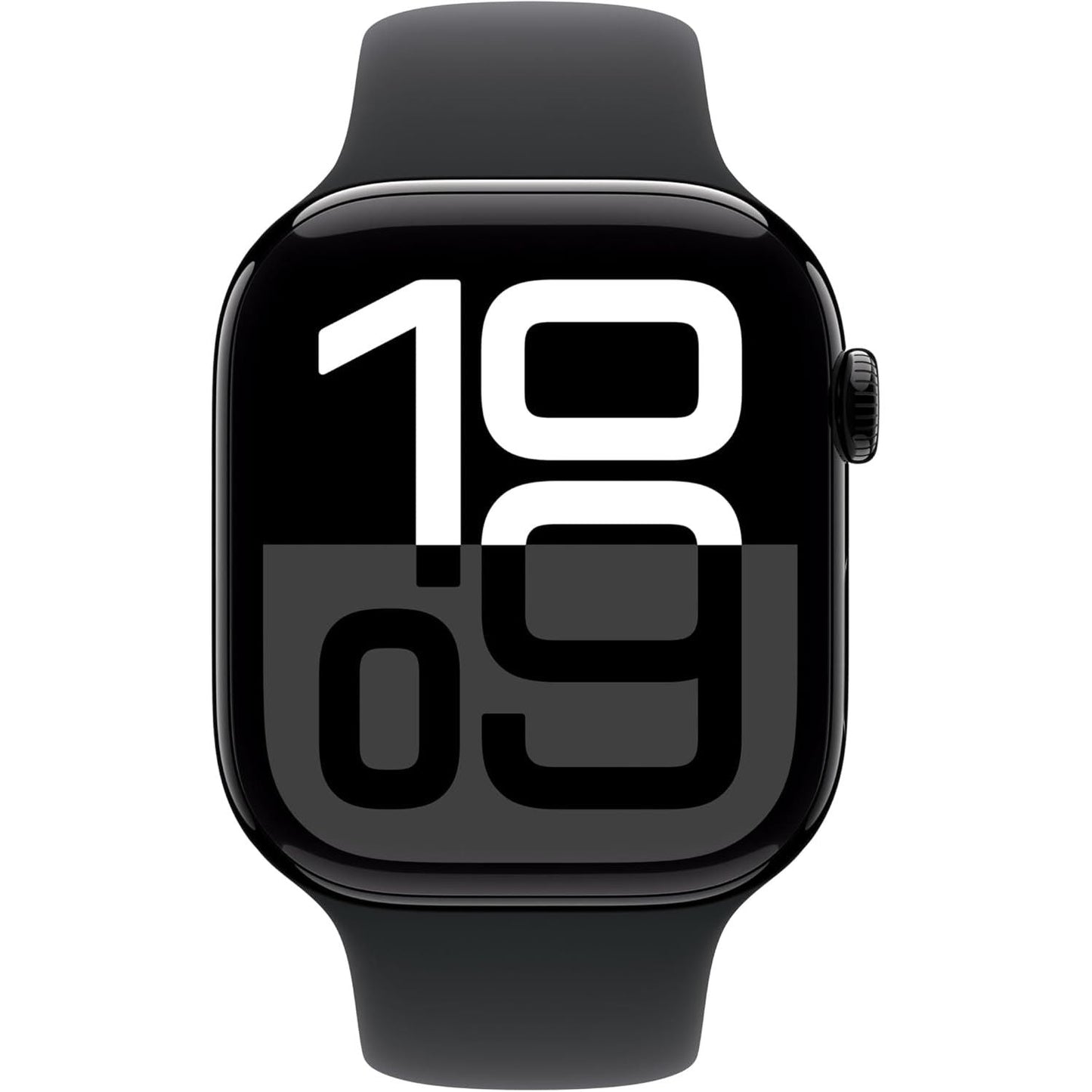 Apple Watch Series 10 GPS 46 mm Smartwatch with Jet Black Aluminium Case with Black Sport Band - M/L.