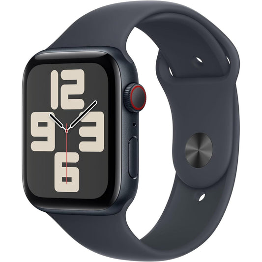 Apple Watch SE (2nd generation) (GPS + Cellular, 44mm) Smart watch Midnight Aluminium Case with Midnight Sport Band ( MNPY3B/A)