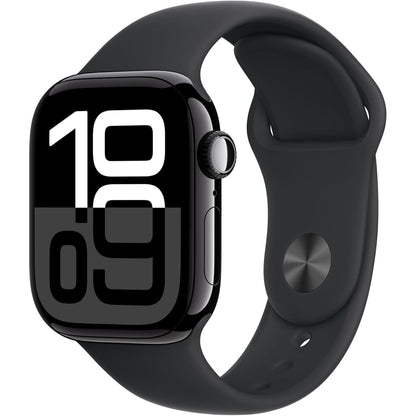 Apple Watch Series 10 GPS 46mm Jet Black Aluminium Case with Black Sport Band