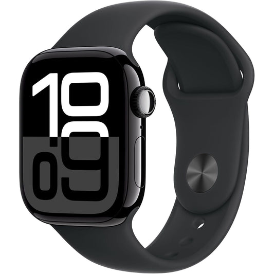 Apple Watch Series 10 GPS 46mm Jet Black Aluminium Case with Black Sport Band