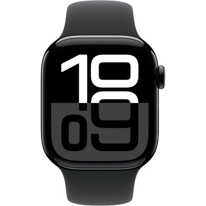 Apple Watch Series 10 GPS 46mm Jet Black Aluminium Case with Black Sport Band