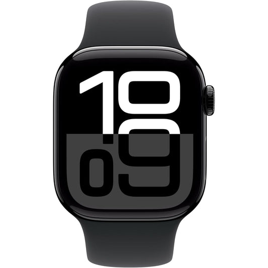 Apple Watch Series 10 GPS 46mm Jet Black Aluminium Case with Black Sport Band