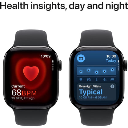 Apple Watch Series 10 GPS 46mm Jet Black Aluminium Case with Black Sport Band