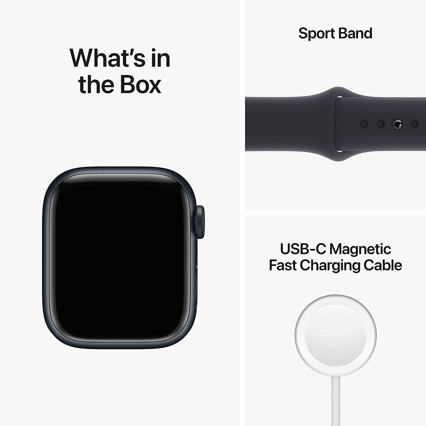 Apple Watch Series 8 (GPS + Cellular, 41mm) - Midnight Aluminum Case with Midnight Sport Band