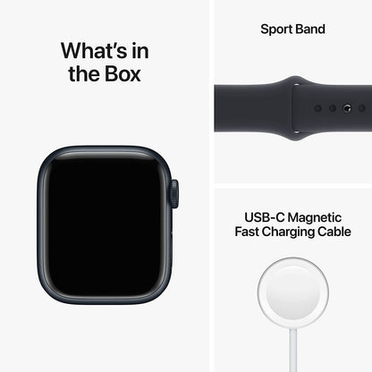 Apple Watch Series 8 (GPS + Cellular, 41mm) - Midnight Aluminum Case with Midnight Sport Band