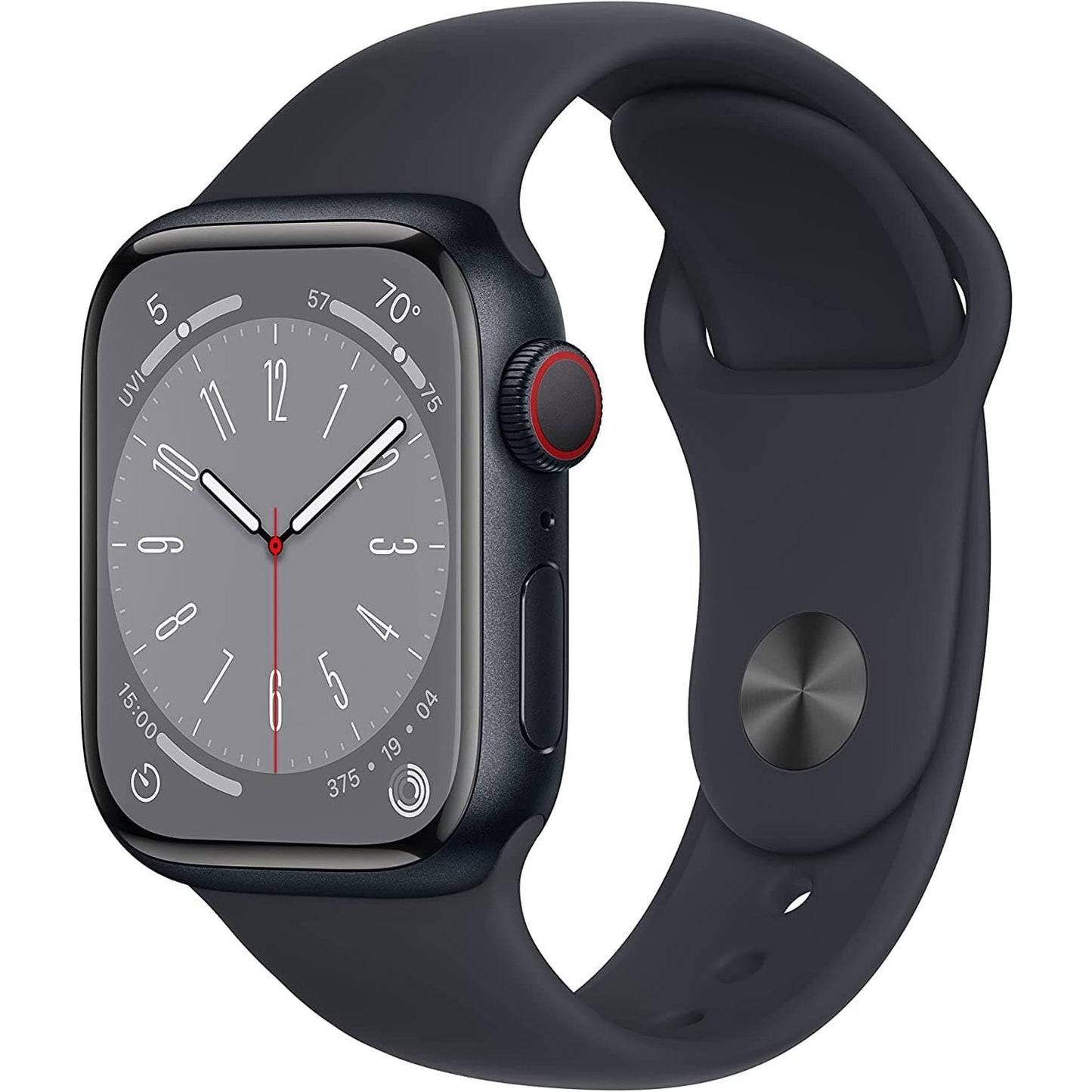 Apple Watch Series 8 (GPS + Cellular, 41mm) - Midnight Aluminum Case with Midnight Sport Band