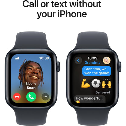 Apple Watch SE (2nd generation) (GPS + Cellular, 44mm) Smart watch Midnight Aluminium Case with Midnight Sport Band ( MNPY3B/A)