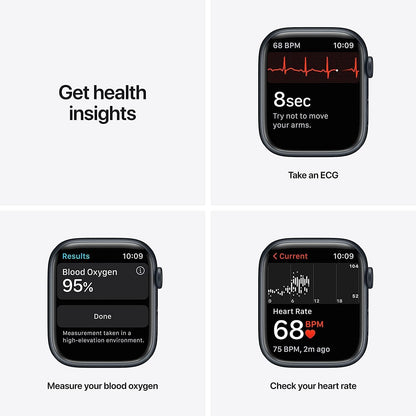 Apple Watch Series 7 (GPS + Cellular, 45mm) - Midnight Aluminium Case with Midnight Sport Band - Regular