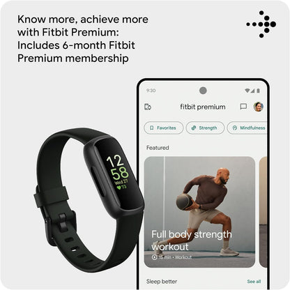 Google Fitbit Inspire 3 Activity Tracker – 6-Month Premium Membership, 10 Days Battery Life, Daily Readiness Score