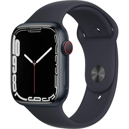 Apple Watch Series 7 (GPS + Cellular, 45mm) - Midnight Aluminium Case with Midnight Sport Band - Regular