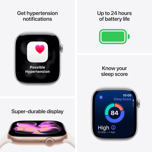 Apple Watch Series 11 GPS 46mm – Jet Black with Sport Band (M/L)