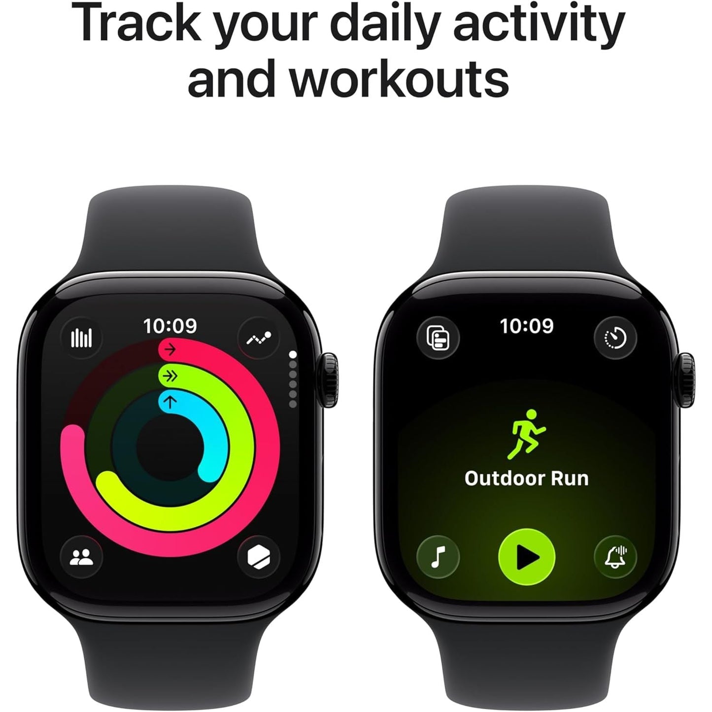 Apple Watch Series 11 GPS 46mm – Jet Black with Sport Band (M/L)