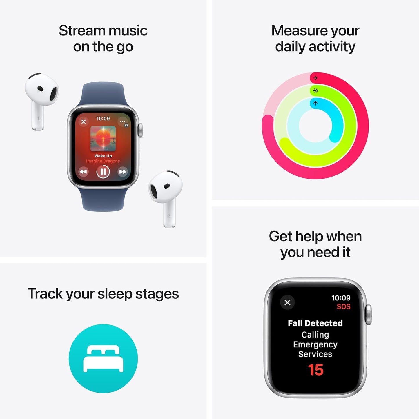 Apple Watch SE (2nd generation) (GPS + Cellular, 44mm) Smart watch Midnight Aluminium Case with Midnight Sport Band ( MNPY3B/A)