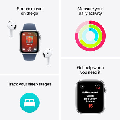 Apple Watch SE (2nd generation) (GPS + Cellular, 44mm) Smart watch Midnight Aluminium Case with Midnight Sport Band ( MNPY3B/A)