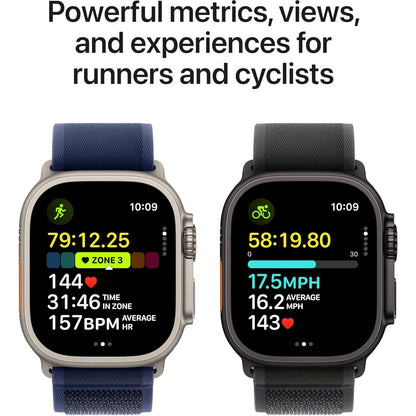 Apple Watch Ultra 2 (49mm) GPS + Cellular – Titanium Case with Navy Ocean Band, Fitness & Sports Smartwatch