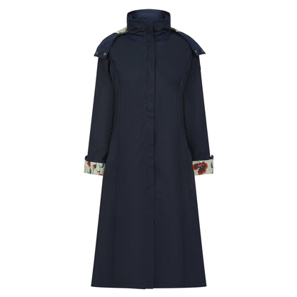 Eleanor Navy Quilted Waterproof Coat