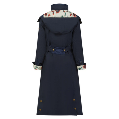 Eleanor Navy Quilted Waterproof Coat