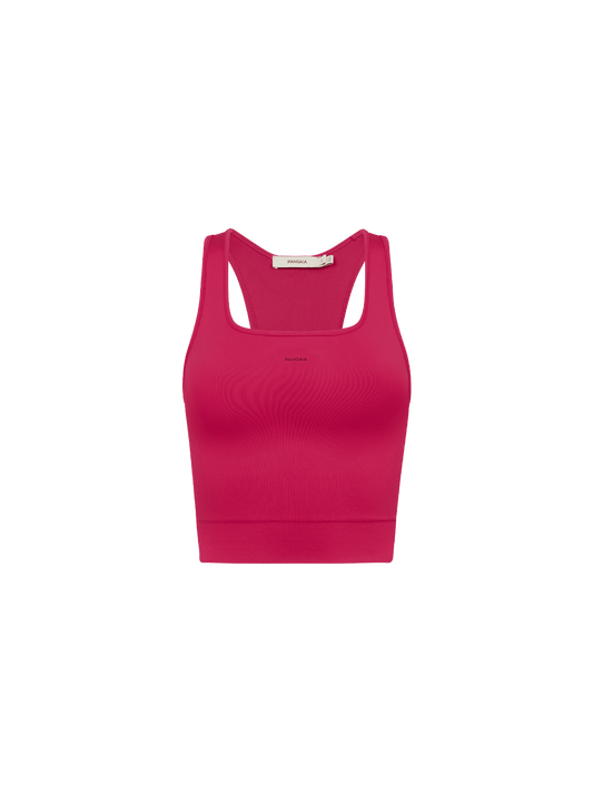 Womens 99% Bio-Based Compressive Ribbed Tank Top—Acai Pink