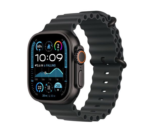 APPLE Watch Ultra 2 Cellular - 49mm Black Titanium Case with Black Ocean Band - Acceptable