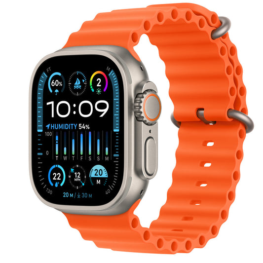 Apple Watch Ultra 2 GPS + Cellular Titanium 49MM Orange Ocean Band - Pristine