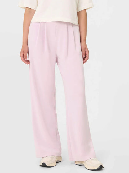 Sweaty Betty Pink Sand Wash Wide Leg Trousers