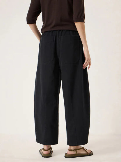 Hush Black Rina Pull On Barrel Leg Trousers