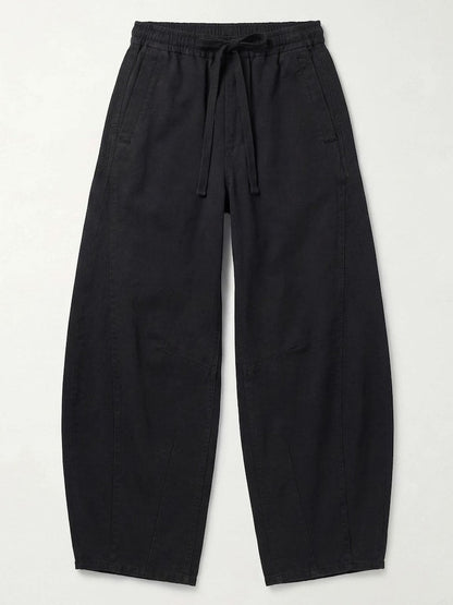 Hush Black Rina Pull On Barrel Leg Trousers