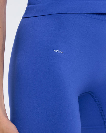 Womens 99% Bio-Based Compressive Shorts—Gaia Blue