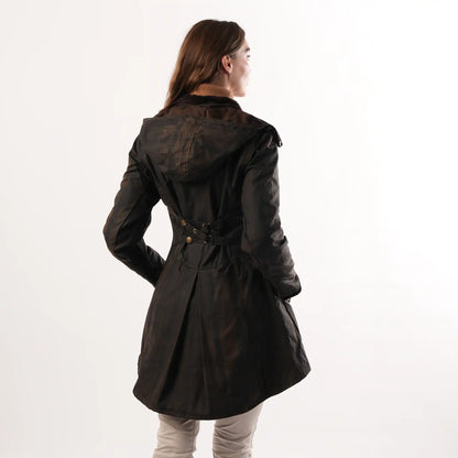 Louise Deluxe Check Wax Coat