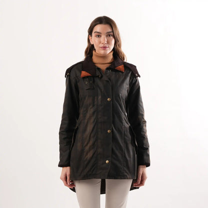 Louise Deluxe Check Wax Coat