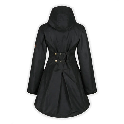 Louise Racing Green Poppy Lined Wax Coat