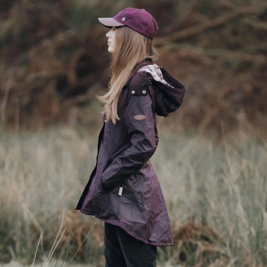 Louise Mahogany Red Wax Coat