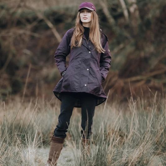 Louise Mahogany Red Wax Coat