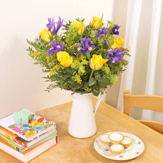 Rose and Iris Handtied