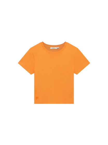 Womens Cropped T-Shirt—Saffron Orange