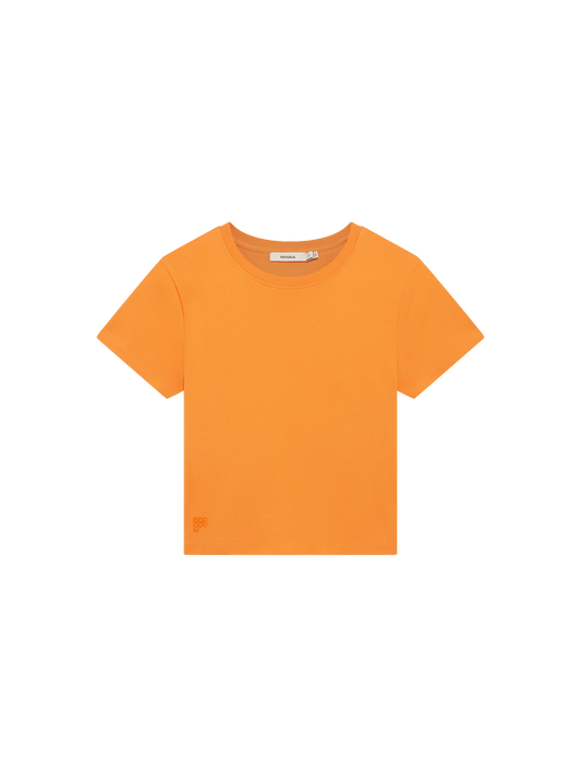 Womens Cropped T-Shirt—Saffron Orange