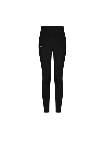 Womens 99% Bio-Based Compressive Leggings—Black