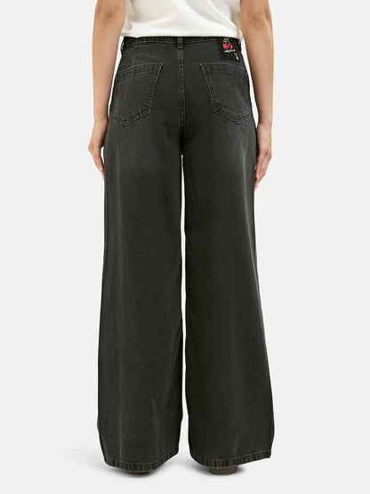 Smith & Soul Black Wide Leg Denim Trousers