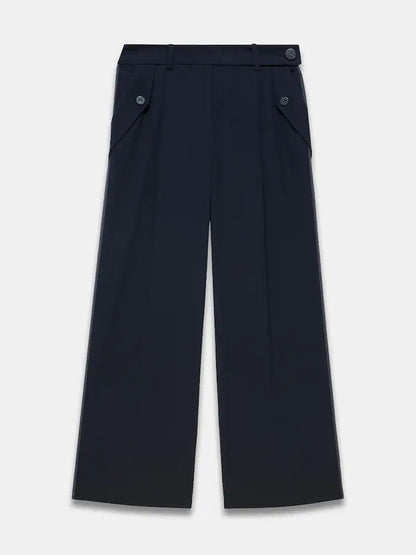 Mint Velvet Blue Side Trim Wide Trousers