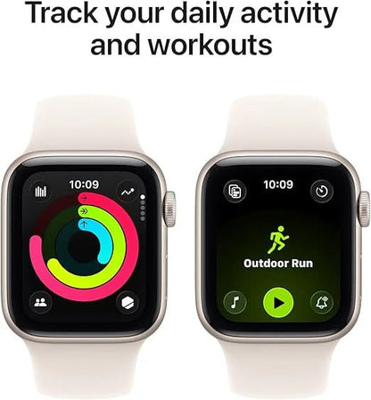 Apple Watch SE 3 [GPS + Cellular 40mm] Smartwatch with Starlight Aluminum Case with Starlight Sport Band - M/L. Fitness and Sleep Trackers, Heart Rate Monitor, Always-On Display, Water Resistant